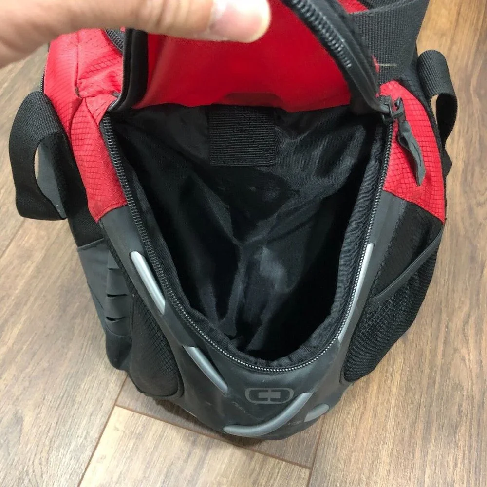OGIO Athletics Travel Red Black Duffle Bag Flex Form Performance Equipment 50L
